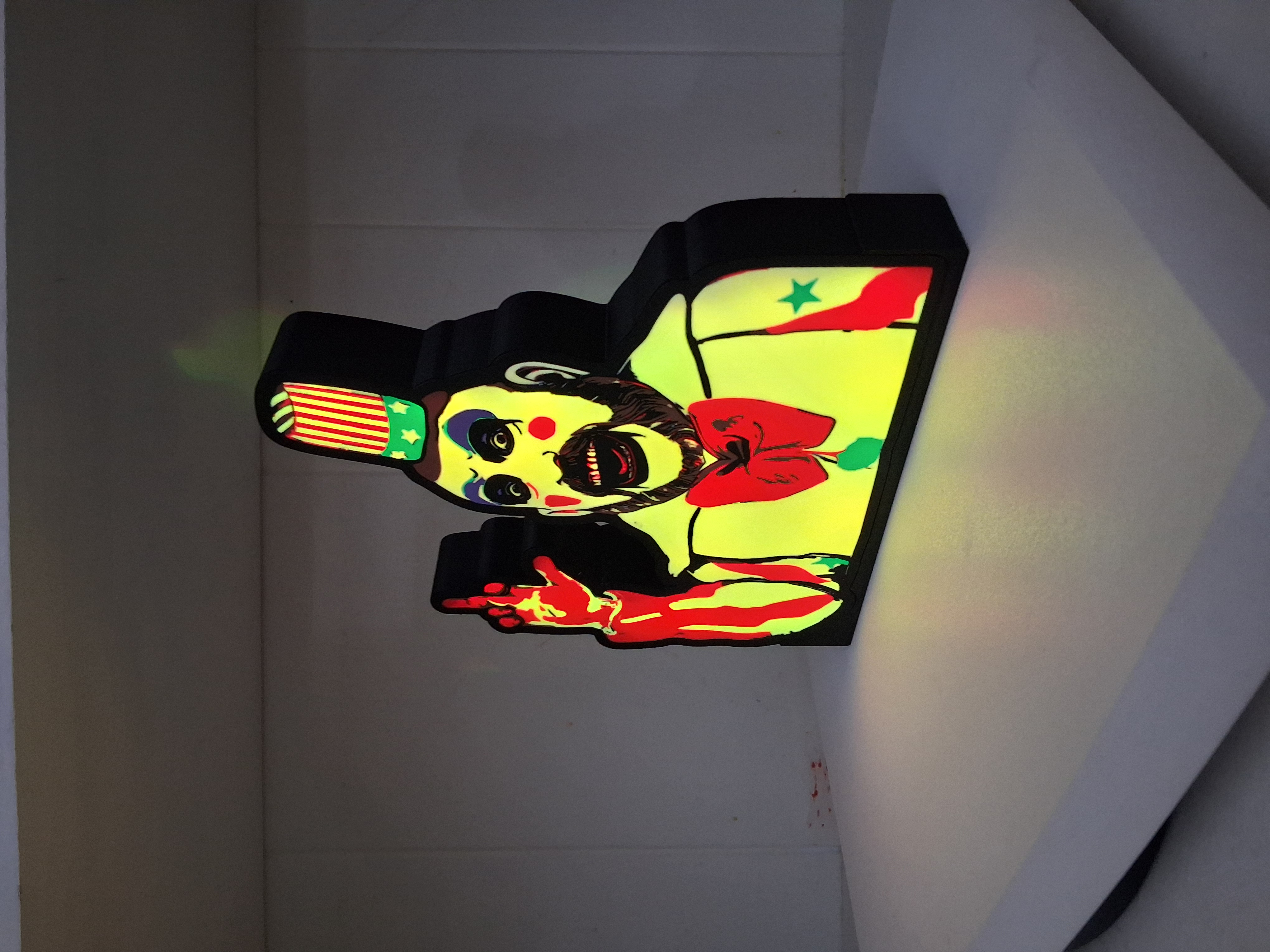 BillyClownSaw LED light box – custom 3D printed – Lit Layer Creations